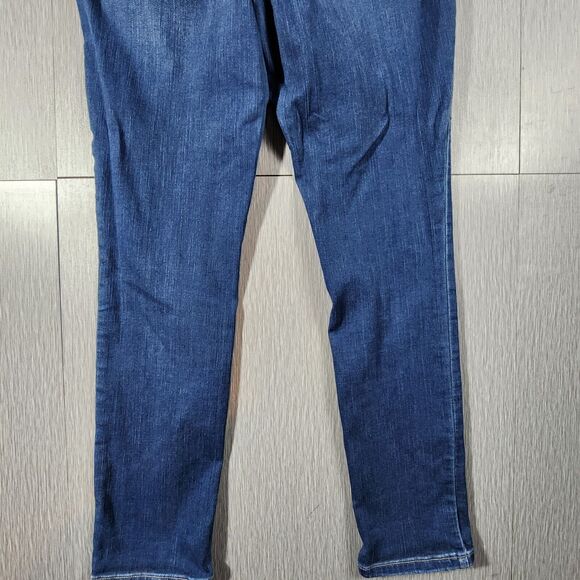 NYDJ Jeans Alina Legging Denim Jeans Womens Size 12 Blue Mid Rise Straight Leg - Picture 7 of 10